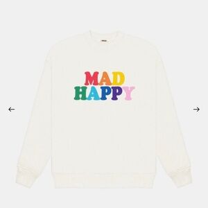 MADHAPPY ARTWORK PROGRAM UNIVERSAL CREWNECK in MARSHMALLOW